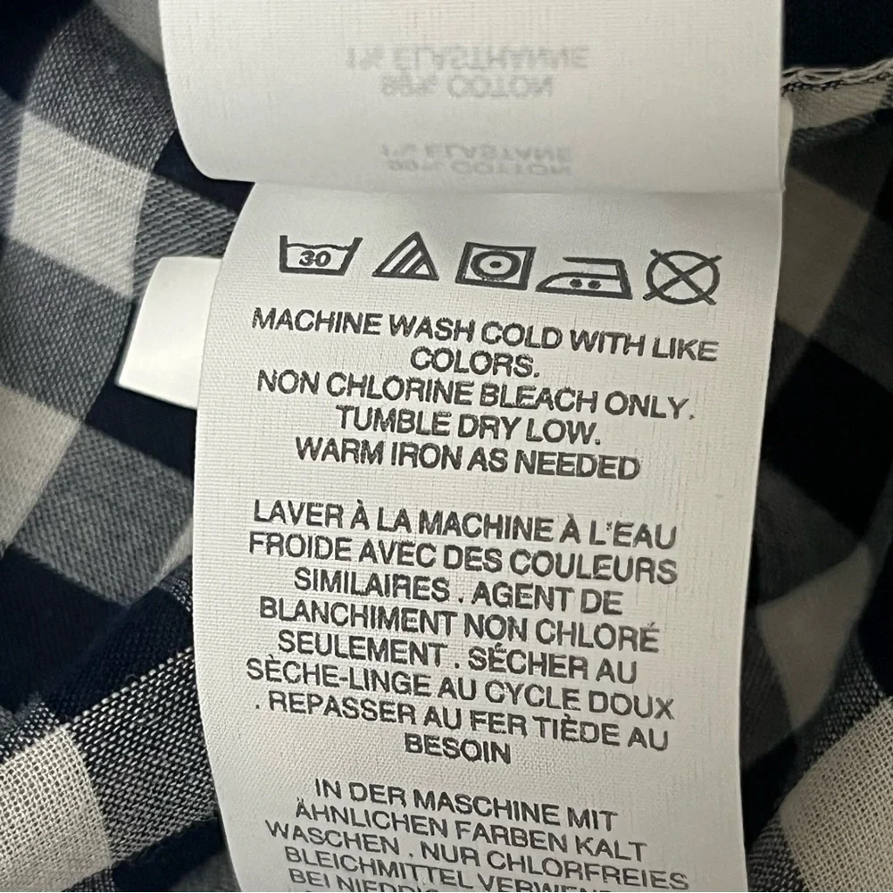 J.Crew Classic-Fit Boy Shirt in Crinkle Gingham Black White Check 00 Preppy